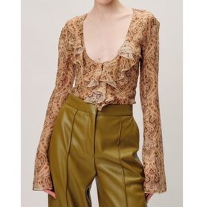 RONNY KOBO Women’s Klaire Silk Top NWT